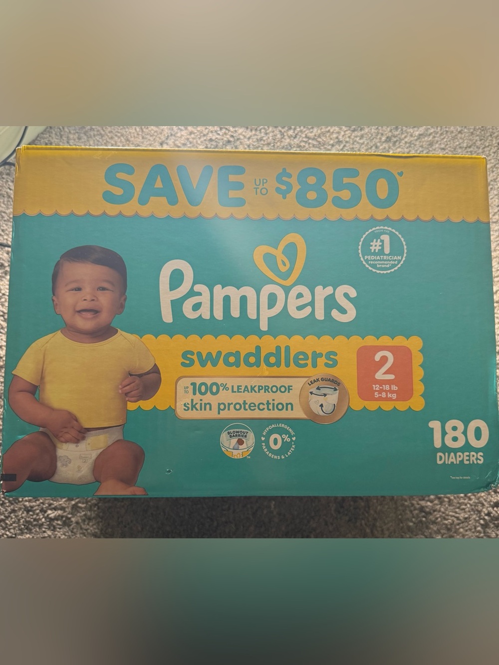 Swaddlers Diapers Size 2 - Teal